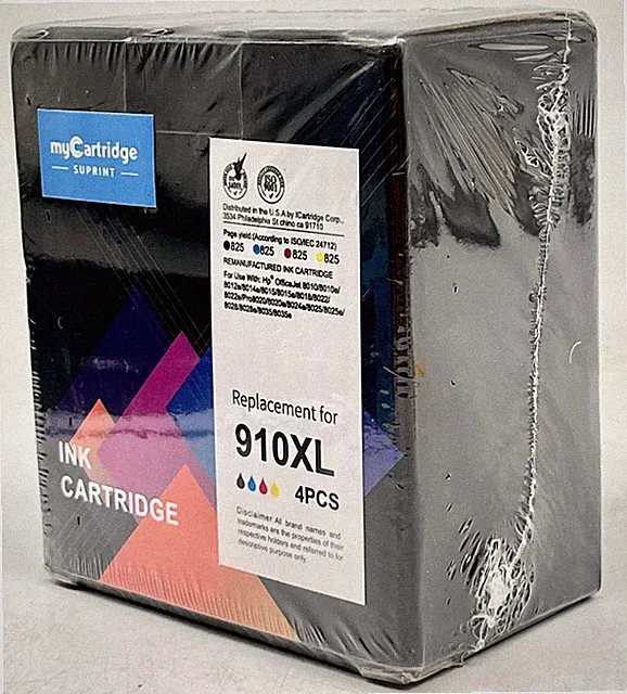 4PK 910XL Ink Cartridge Replacement for HP OfficeJet Pro 8020 8025 8035