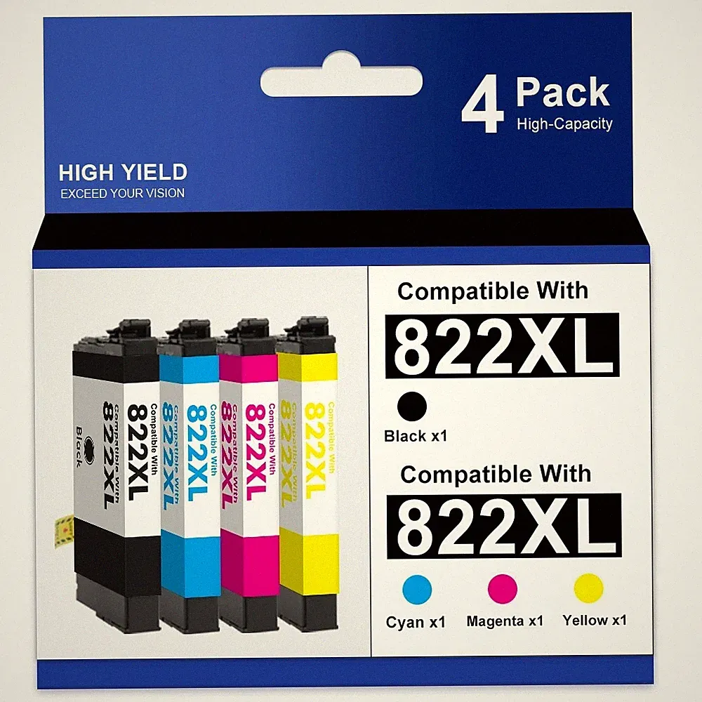 myCartridge SUPRINT 822XL Epson Ink 4-Pack WF-3820 WF-4830