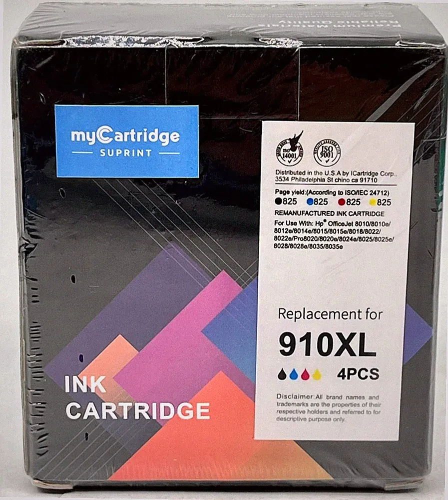 myCartridge SUPRINT Ink Cartridges, Replacement For HP910KXL:4Pcs